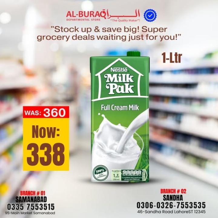 Milk Pack Full Cream Milk – 1 Liter | Tetra Pack